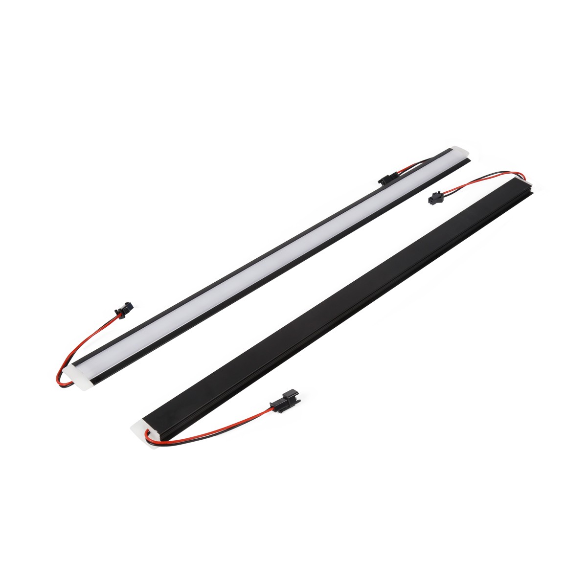 嵌入式衣柜展示柜LED硬灯条氧化黑色酒柜层板嵌入式LED灯条